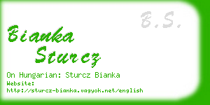 bianka sturcz business card